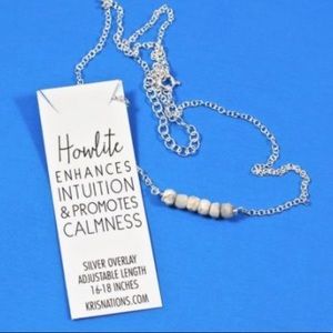 Howlite stone necklace